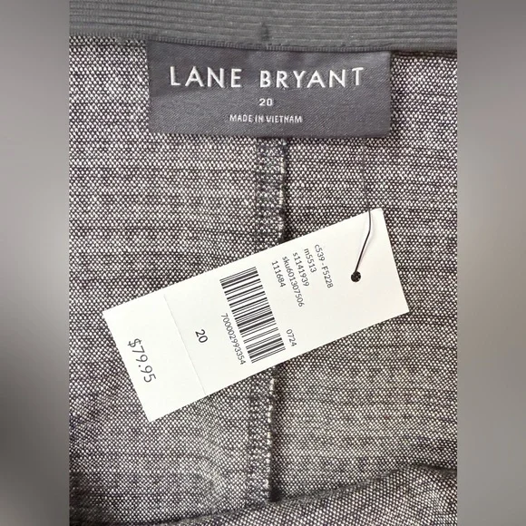 Lane Bryant Black and White Ponte Front Slit Houndstooth Midi Pencil Skirt NWT - Picture 7 of 10